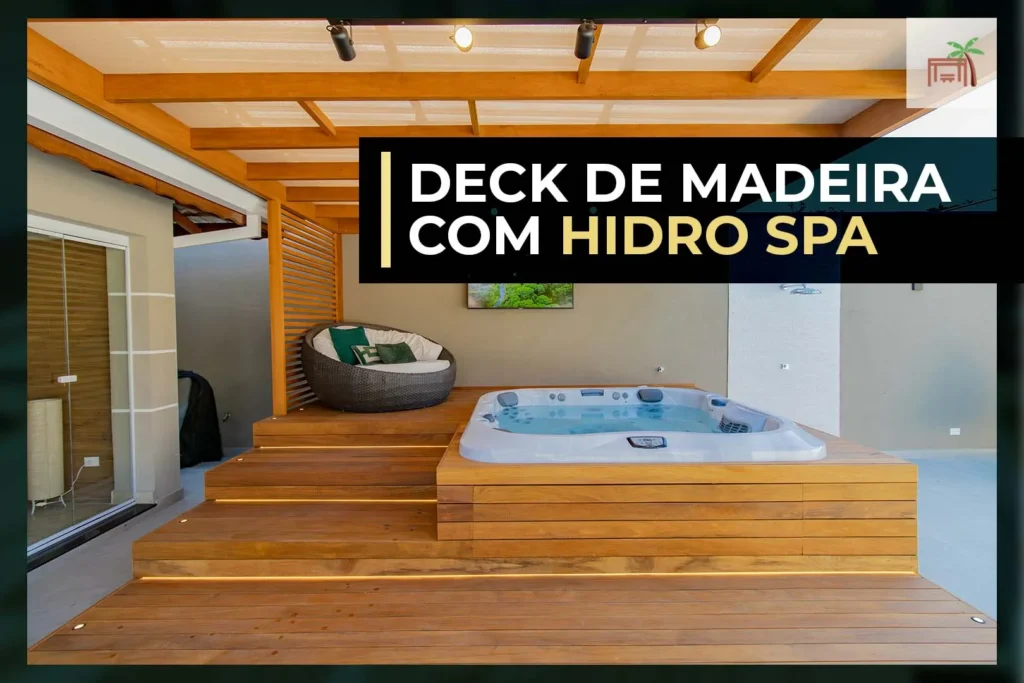 deck de madeira com hidro spa