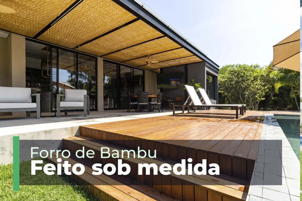 forro de bambu feito sob medida