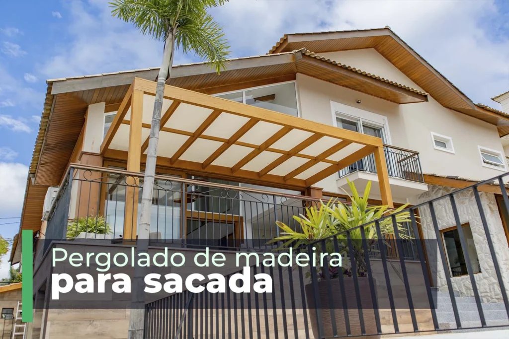 pergolado de madeira para sacada