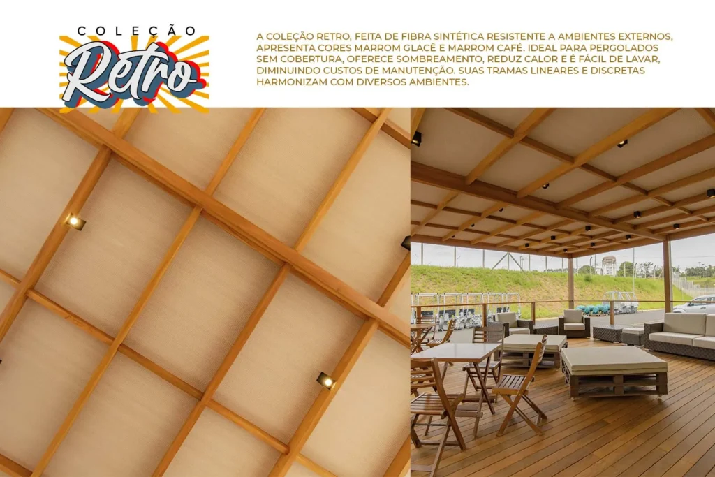 Forro de Palha Sintética Retro para Pergolado