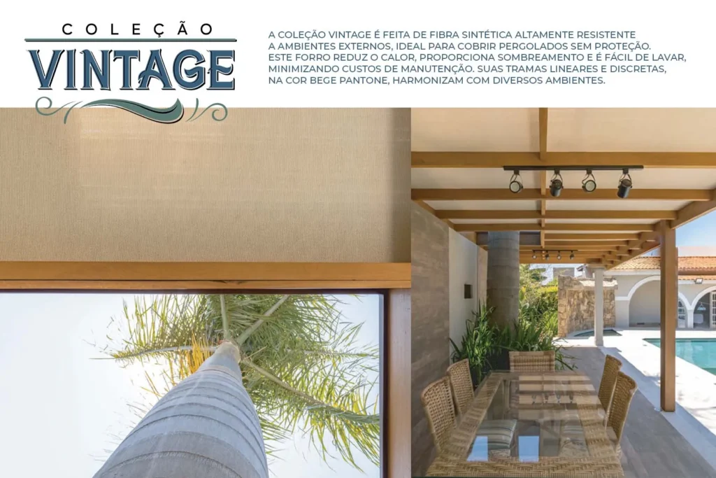 Forro de Palha Sintética Vintage para Pergolado