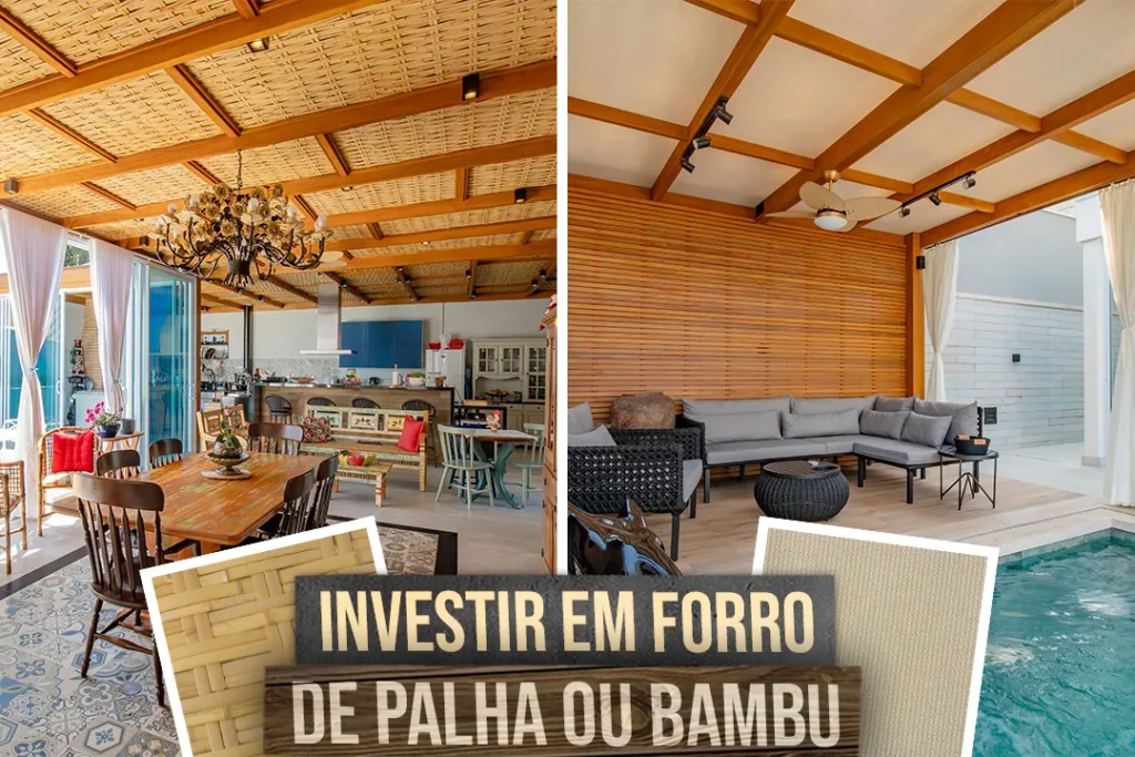 FORRO DE PALHA OU BAMBU PARA PERGOLADO