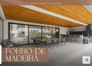 forro de madeira área de churrasco