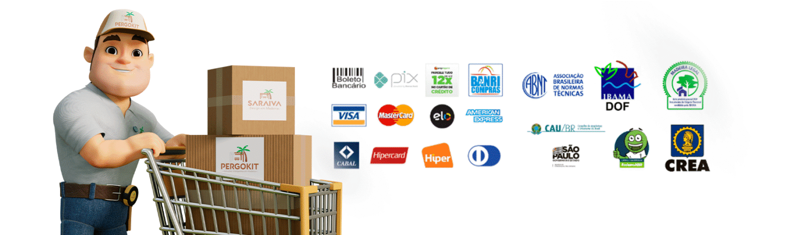 Pagamento todas as formas Saraiva