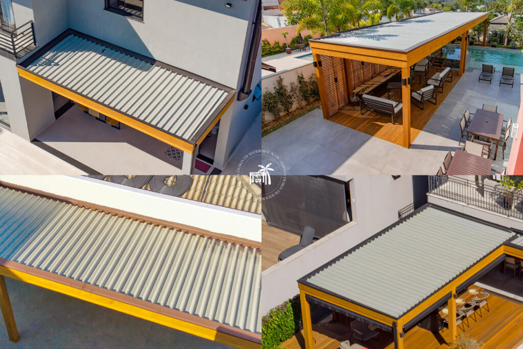 Telha PergoConfort Instalada sobre os pergolados