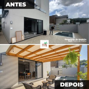 pergolado de madeira - recém estabelecido