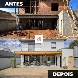 pergolado de madeira - recém criado