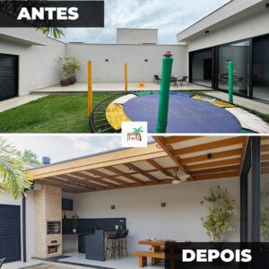 pergolado de madeira - concretude