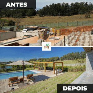 pergolado de madeira - feito recentemente