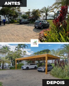 pergolado de madeira - para proteção de chuva