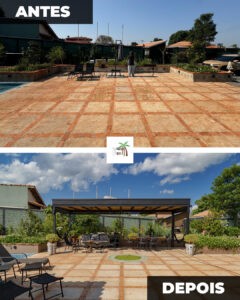 pergolado metálico - na varanda