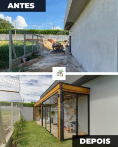 pergolado de madeira - novo ambiente