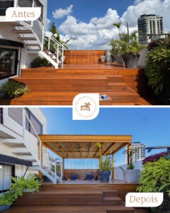 pergolado de madeira - mirante