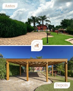 pergolado de madeira - alameda