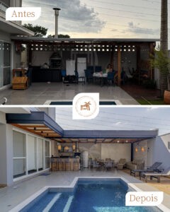 pergolado metálico - em Campinas