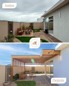 pergolado de madeira - Jundiaí