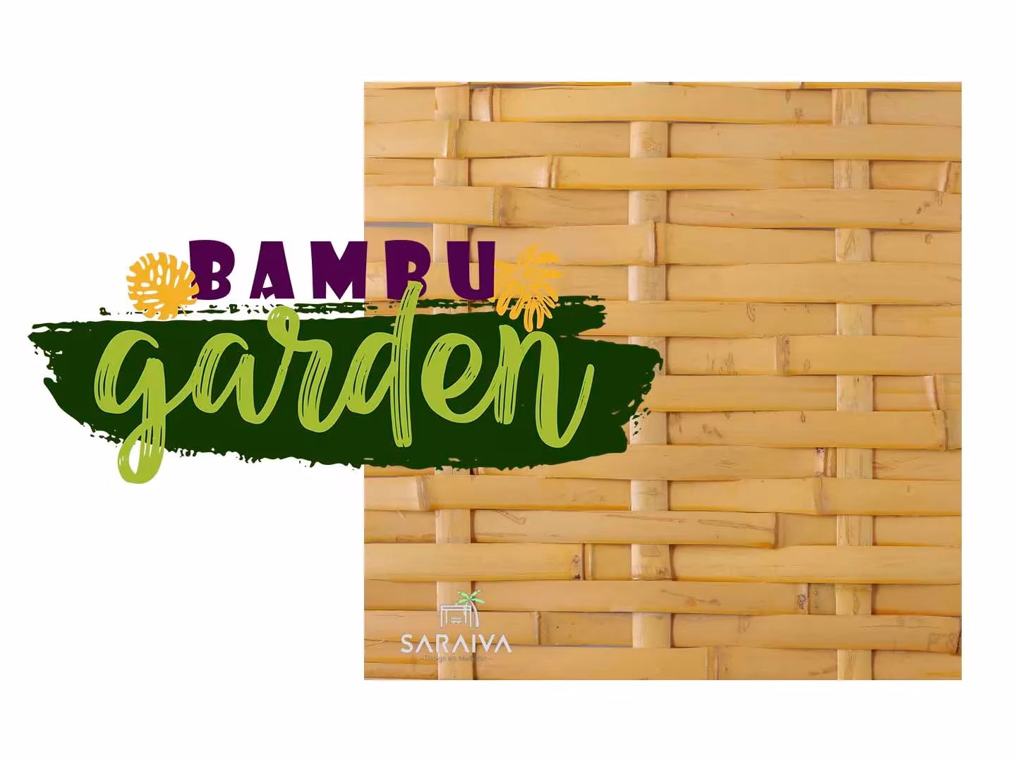 Forro em esteiras de Bambu Garden Saraiva