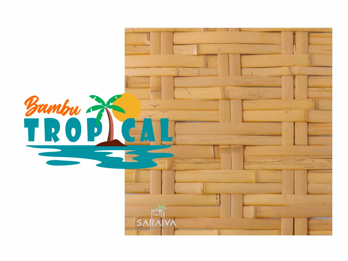Forro em esteiras de Bambu Tropical Saraiva